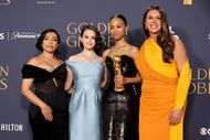 Selena Gomez with her Emilia Pérez co-stars (Image via Getty)